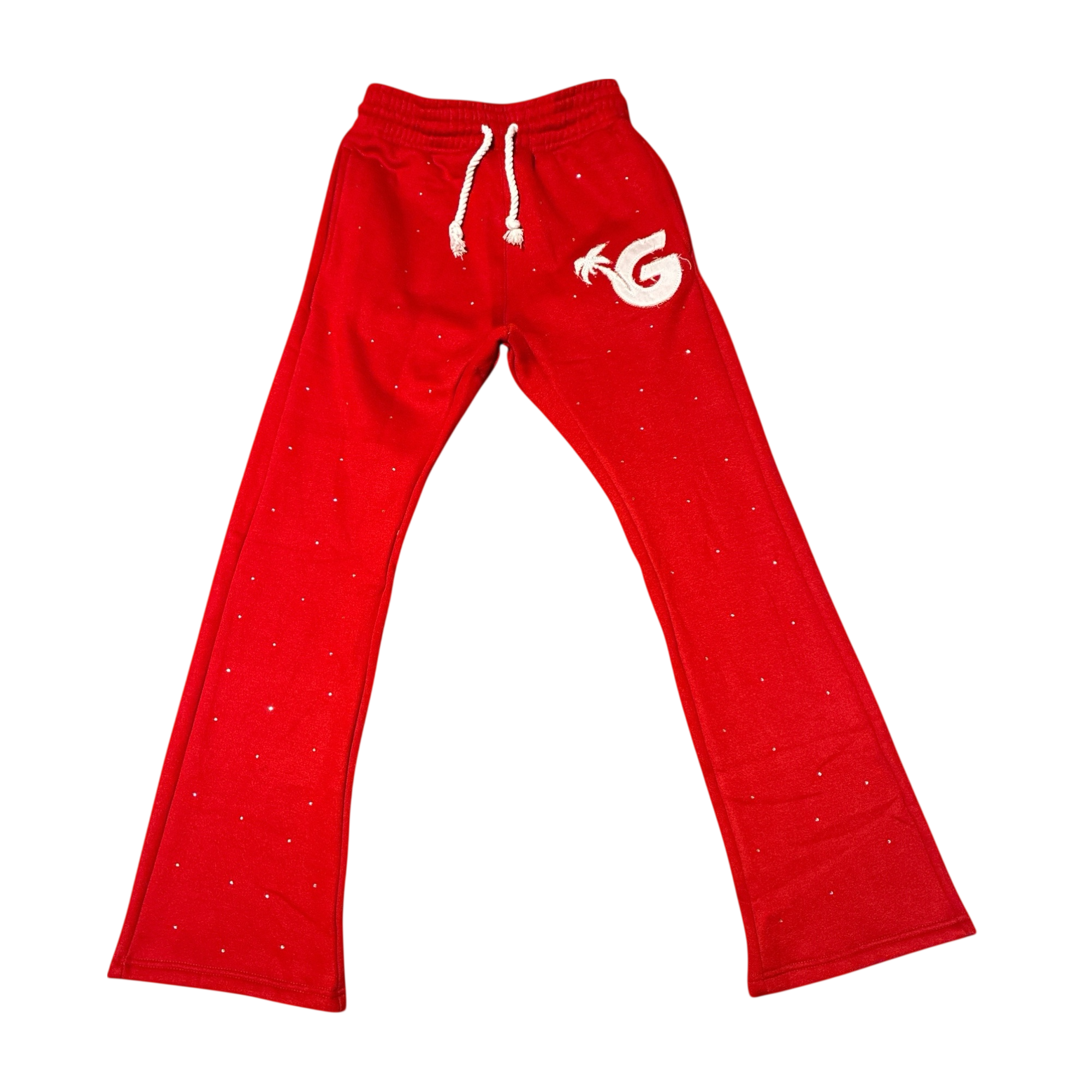Gunjo Rhinestone Signature Joggers (red) – Gunjos