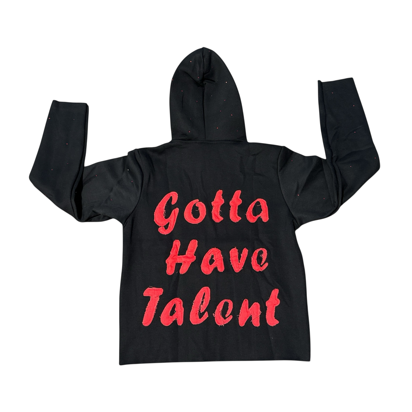 Gunjo Signature Logo Rhinestone Zip Up (Blk/Red)