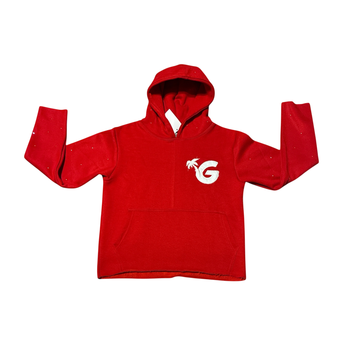 Red Gunjo Signature Logo Rhinestone Hoodie