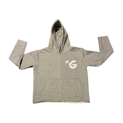 Grey Gunjo Signature Logo Rhinestone Hoodie