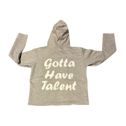 Grey Gunjo Signature Logo Rhinestone Hoodie