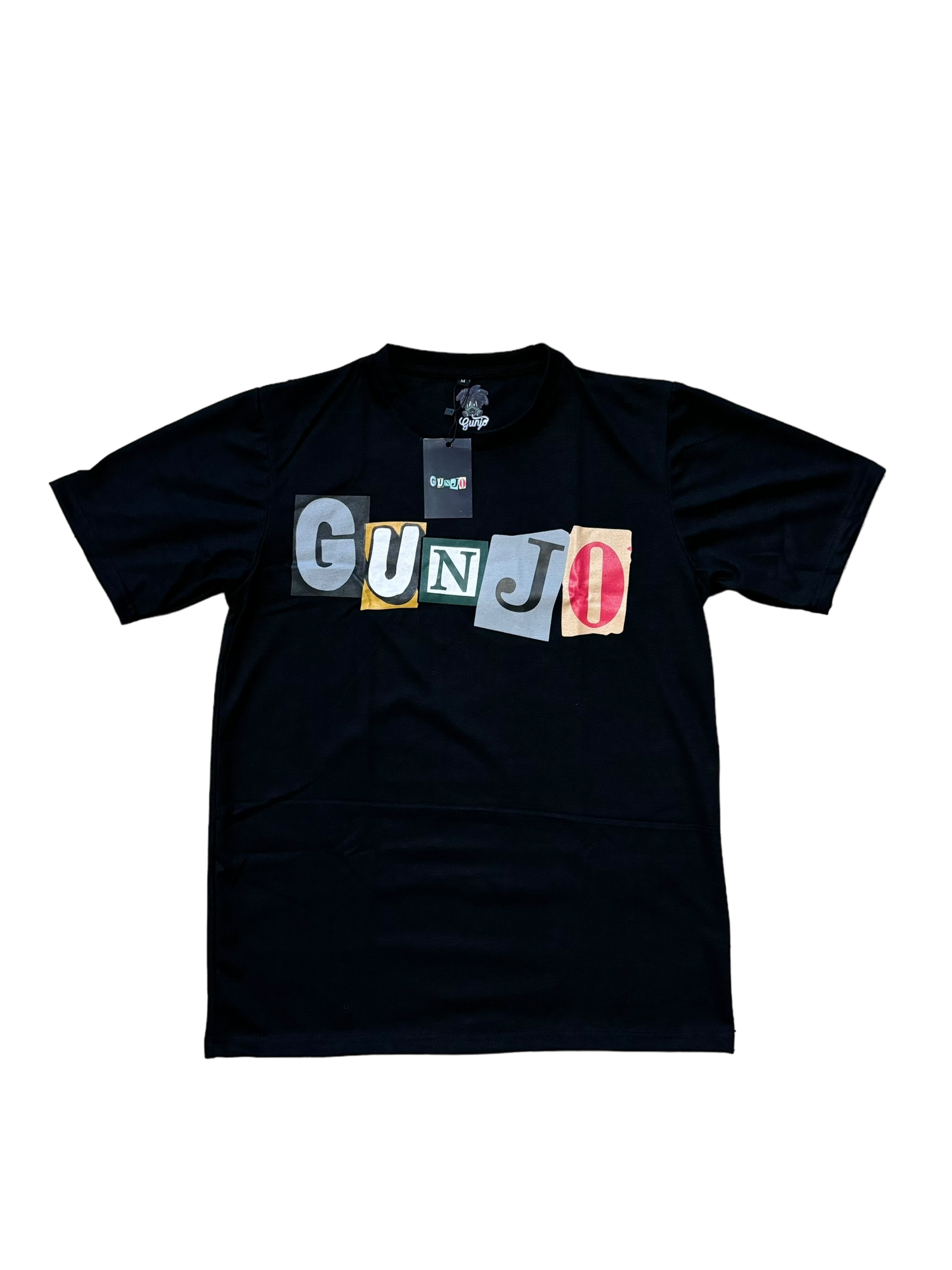 GUNJO NEWSPAPER LETTER TEE (Black)