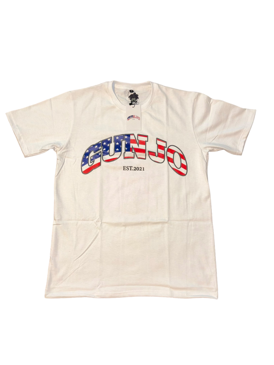 GUNJO STARS AND STRIPES TEE (White)