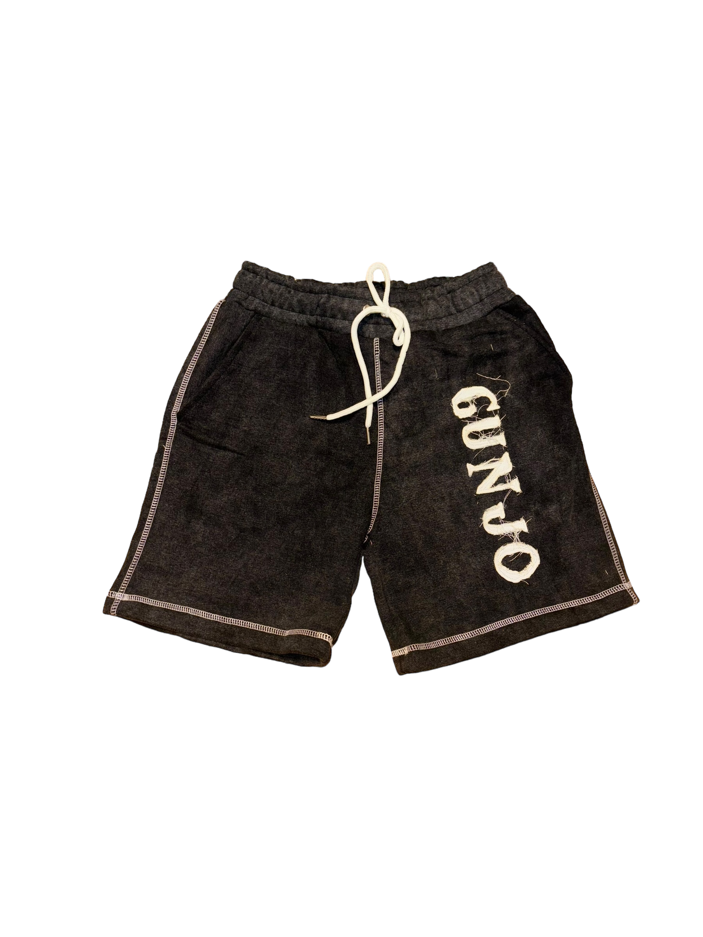 Gunjo Acid Wash Shorts (Black)