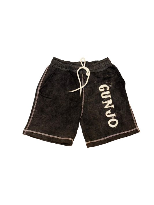 Gunjo Acid Wash Shorts (Black)