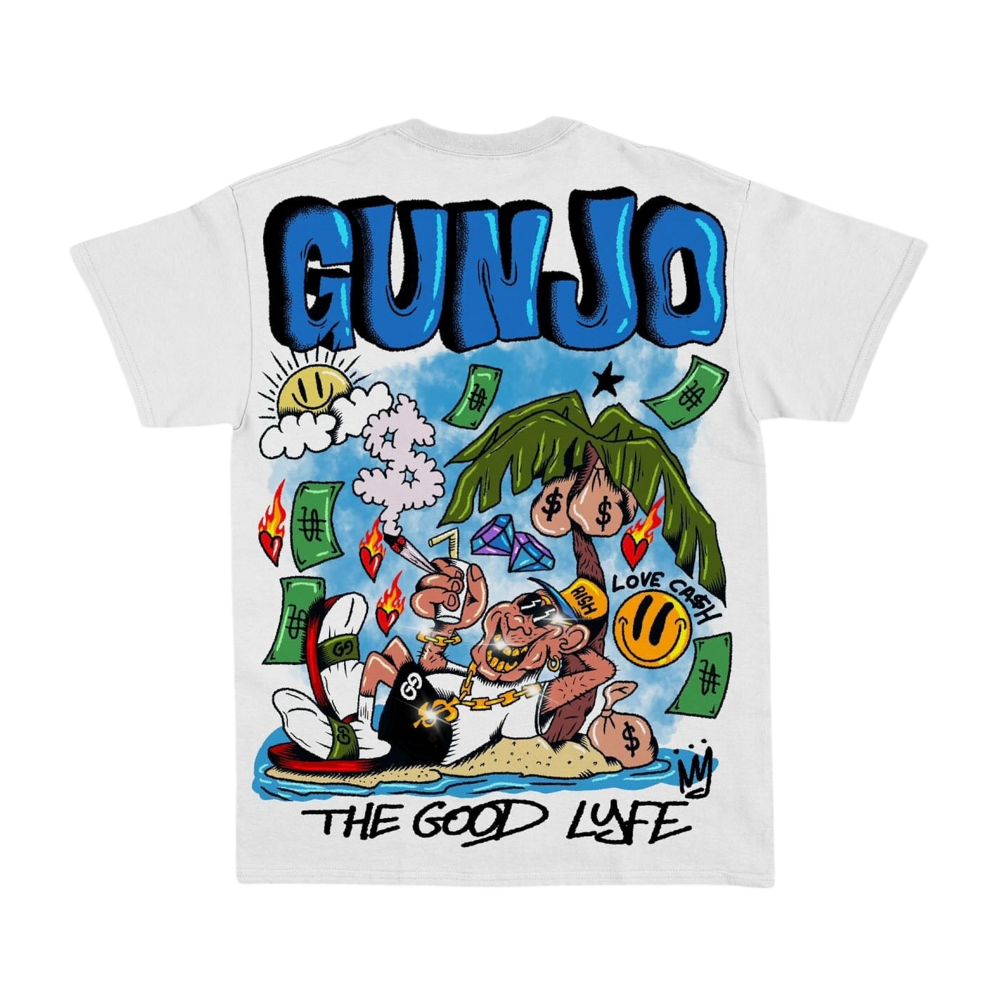 Gunjo “THE GOOD LYFE” Tshirt (White)