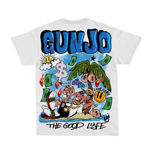 Gunjo “THE GOOD LYFE” Tshirt (White)