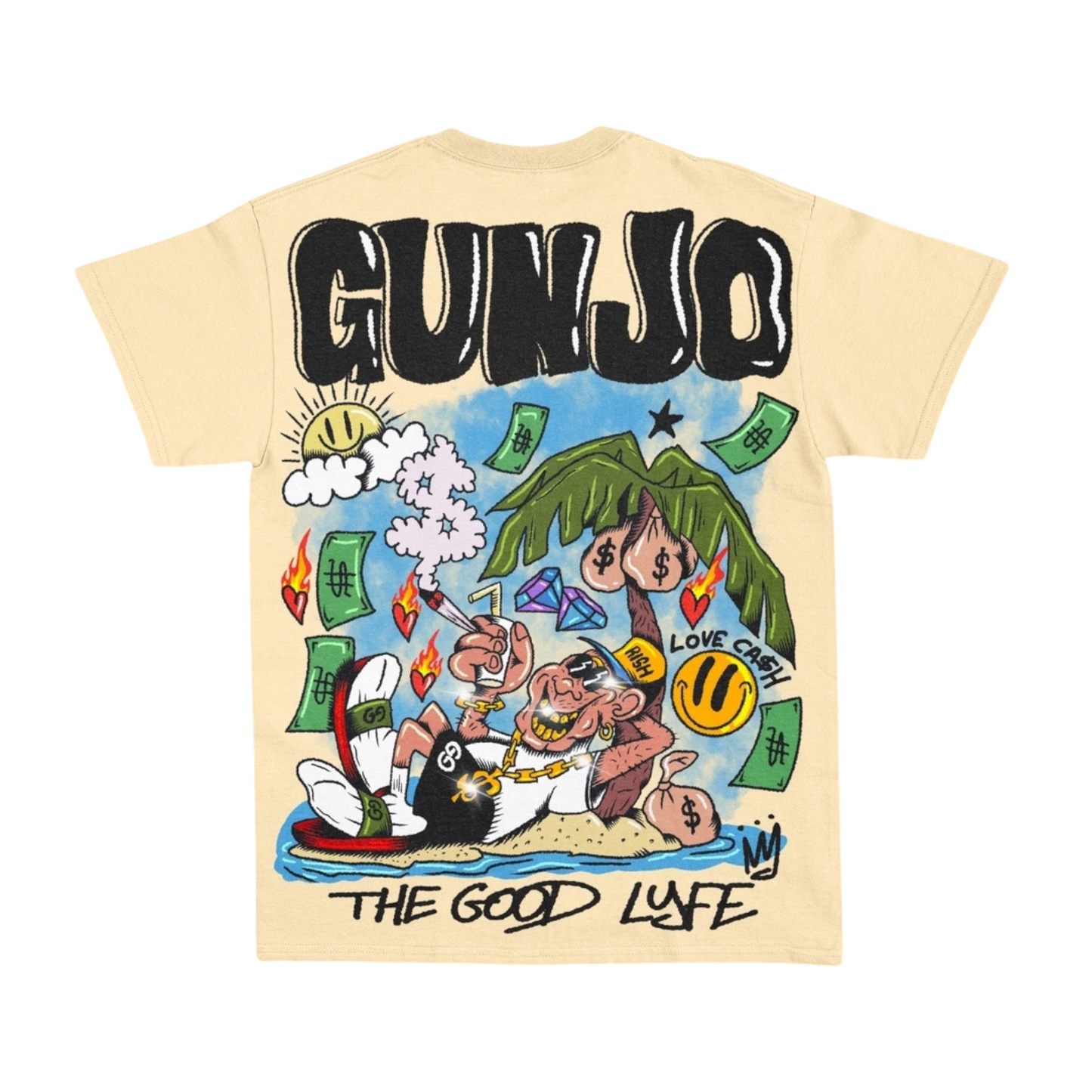 Gunjo “THE GOOD LYFE” Tshirt (Brown)