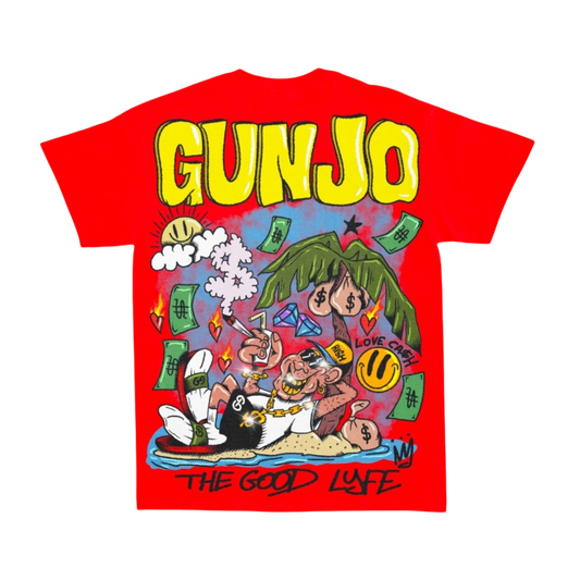 Gunjo “THE GOOD LYFE” Tshirt (Red)