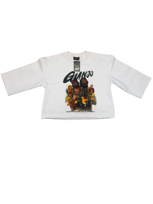 Gunjo Cropped  Logo Sweatshirt (WHITE)