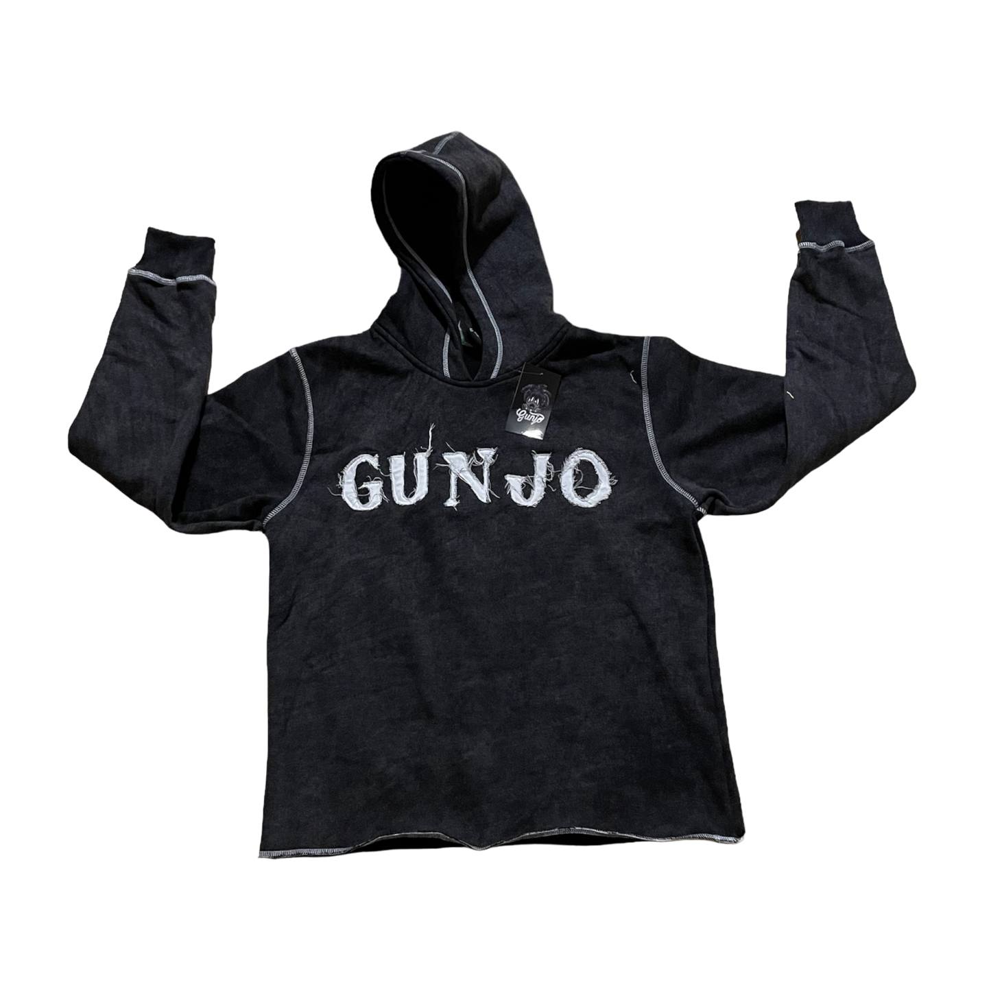 Gunjo Acid Wash Hoodie (Black)