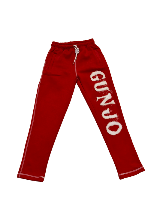 Gunjo Acid Wash Pants (Red)