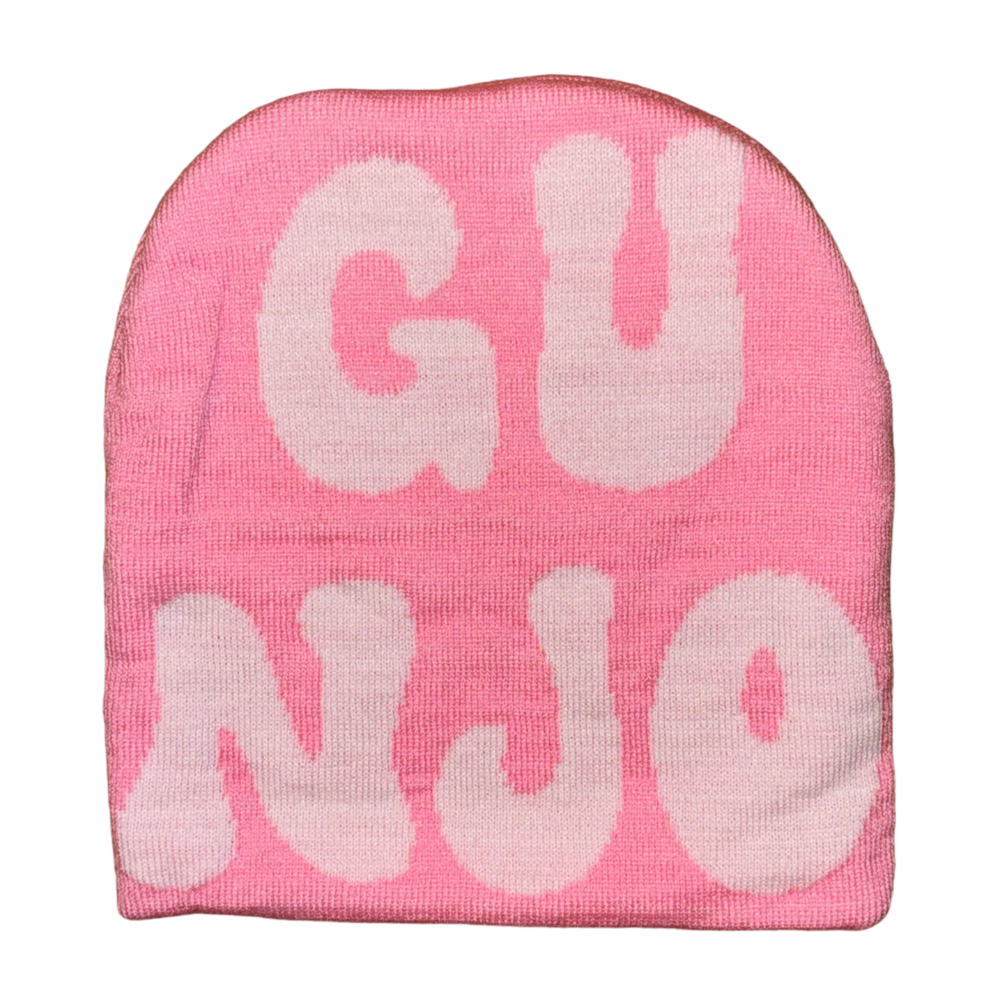 Pink And White Gunjo Beanie