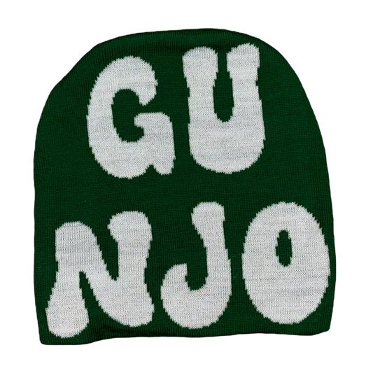 Green And White Gunjo Beanie